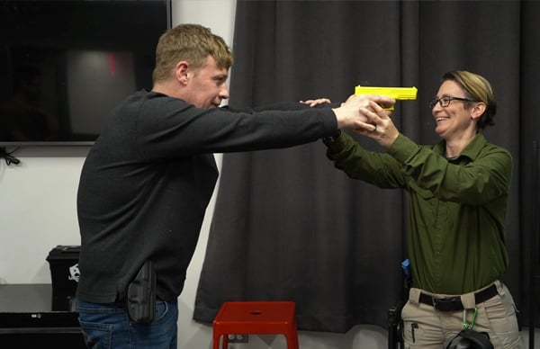 holster skills level 1 in classroom with instructor
