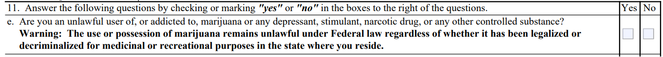 question 11.e. atf form 4473