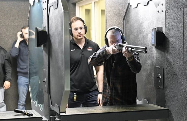 shotgun class in the range at maxon shooters 2