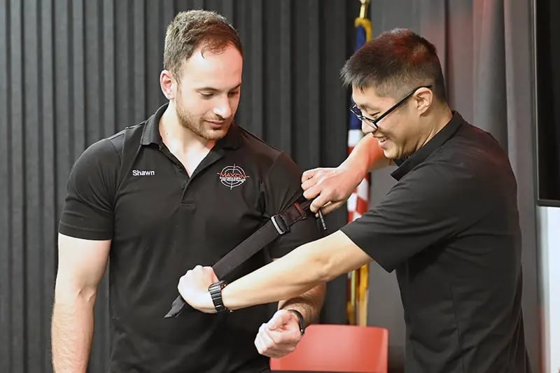 turning a tourniquet trauma care basics seminar at maxon shooters-1